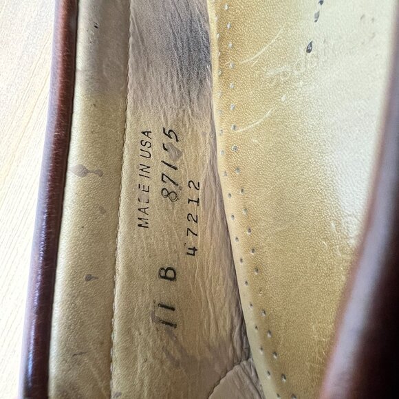 Allen Edmonds Woodstock Loafers Kiltie Braided Tassel Mens 11 B USA Slip On Blk - Picture 13 of 16